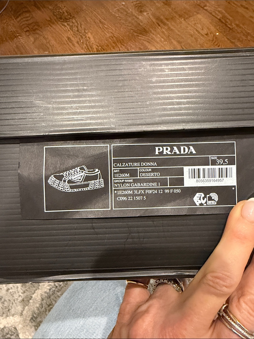 Prada Neutral-Tone Platform Lace-Up Sneakers - Picture 10 of 12